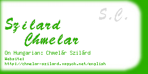 szilard chmelar business card